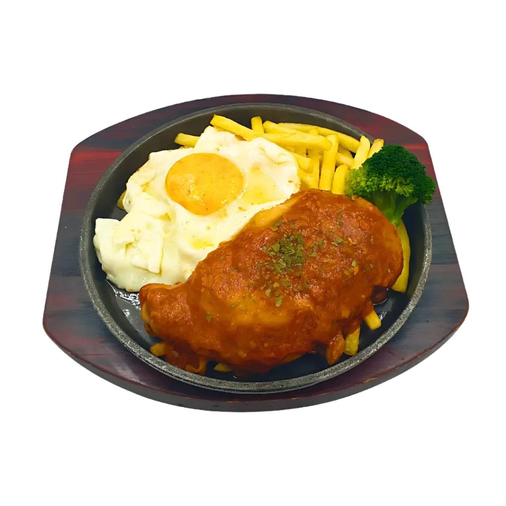 tomato cheese chicken chop teriyaki